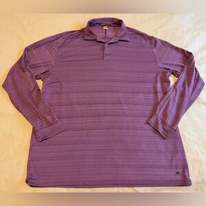 Nike Dri-Fit Tiger Woods Collection Mens Polo Shirt Size XL Purple Long Sleeve